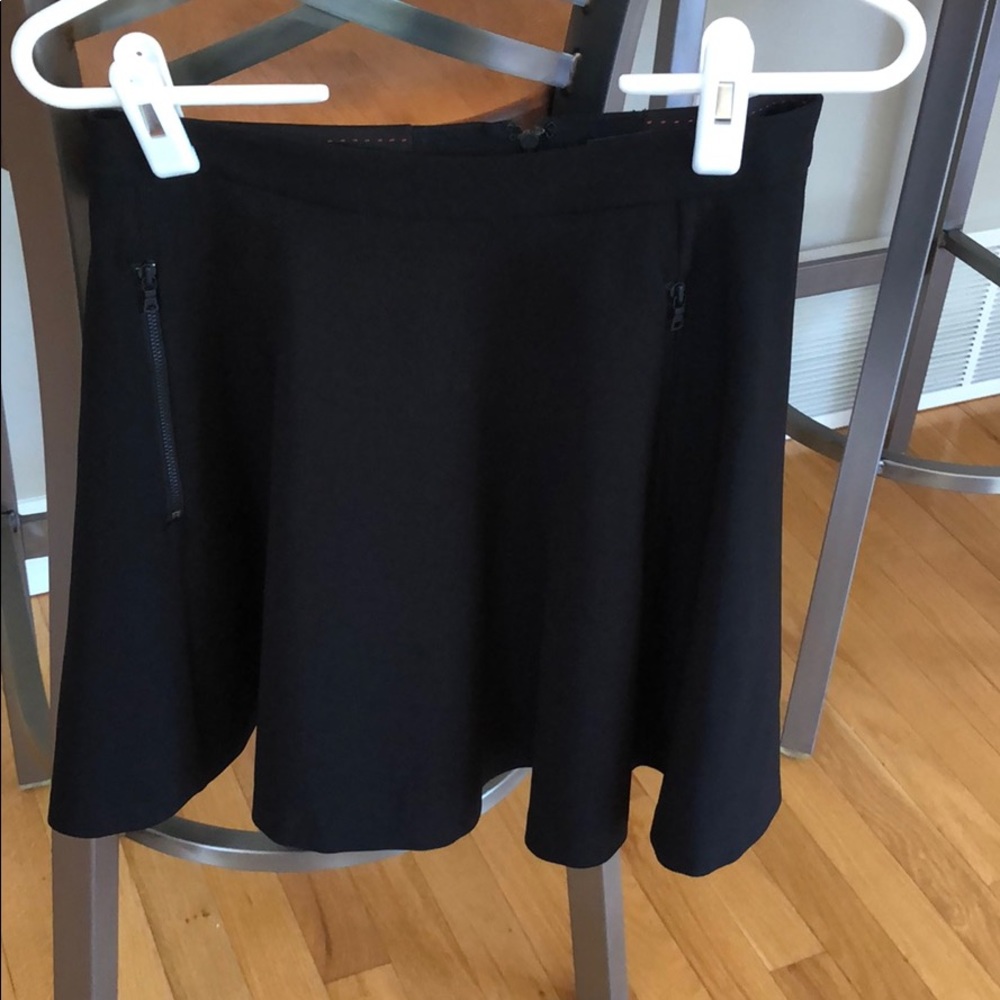 alice+olivia skater skirt w double zipper detail